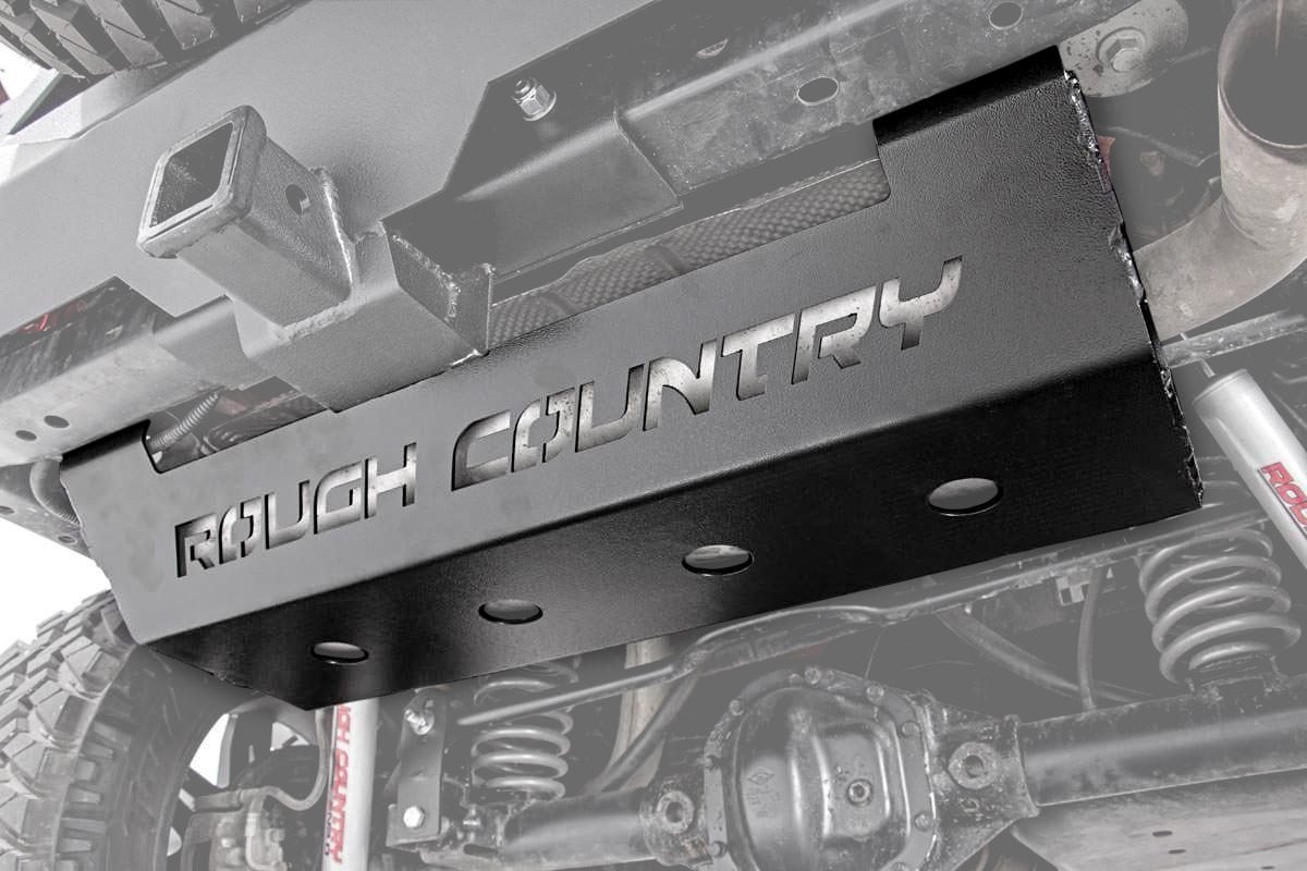 Jeep Wrangler Muffler Skid Plate - Rough Country - '07-'18